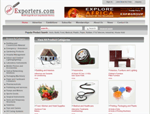 Tablet Screenshot of findexporters.com